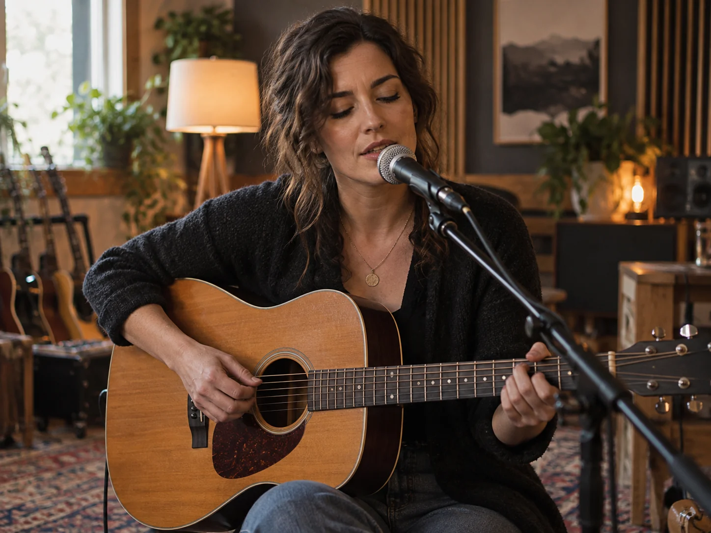 Artiste musical en performance sur scène